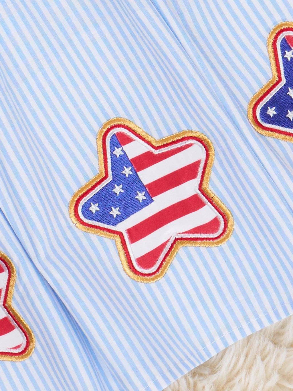 Freedom Stars Smocked Dress: XL(5yrs)