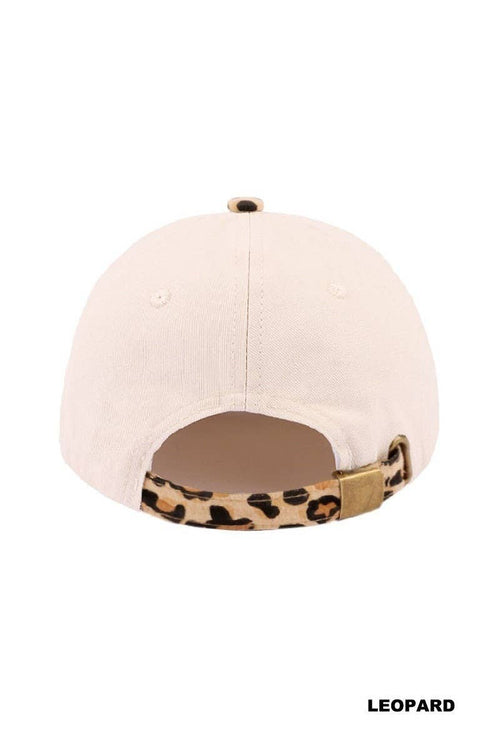 0304 Love Like Jesus Two Tone Cotton Hat SI-29584: LEOPARD-195928 / OS