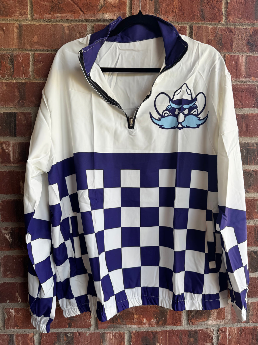 Rangers Navy Checkered Windbreaker
