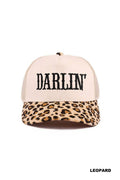 0420 Darlin Two Tone Mesh Snapback Hat SI-29743: LEOPARD-197493 / OS