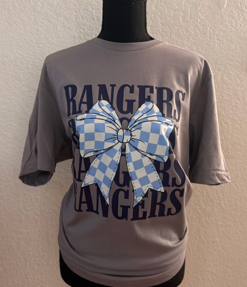 Rangers Checkered Bow