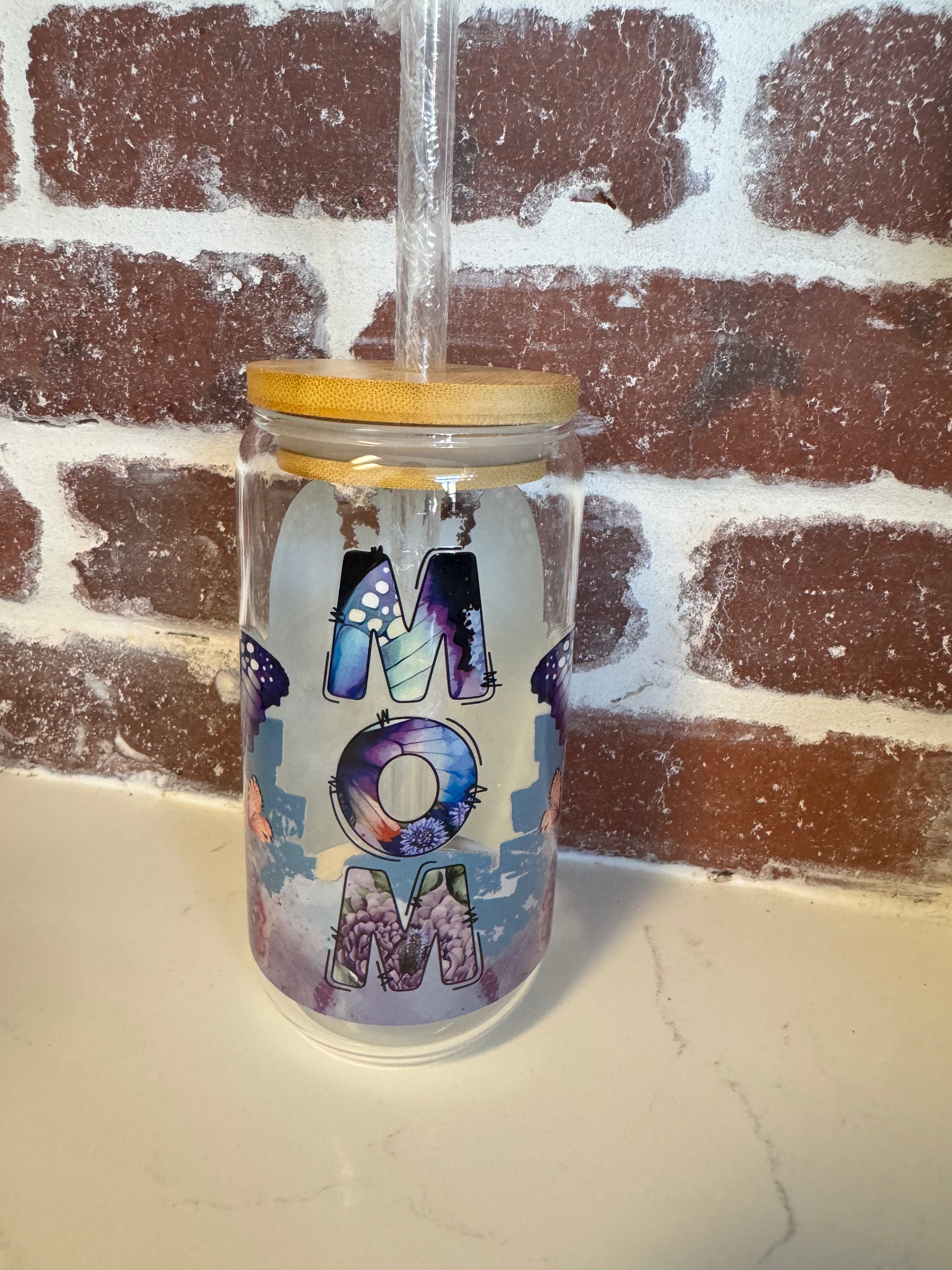 Mom- Glass Tumbler
