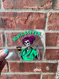 Never Better- Skeleton Car Decal